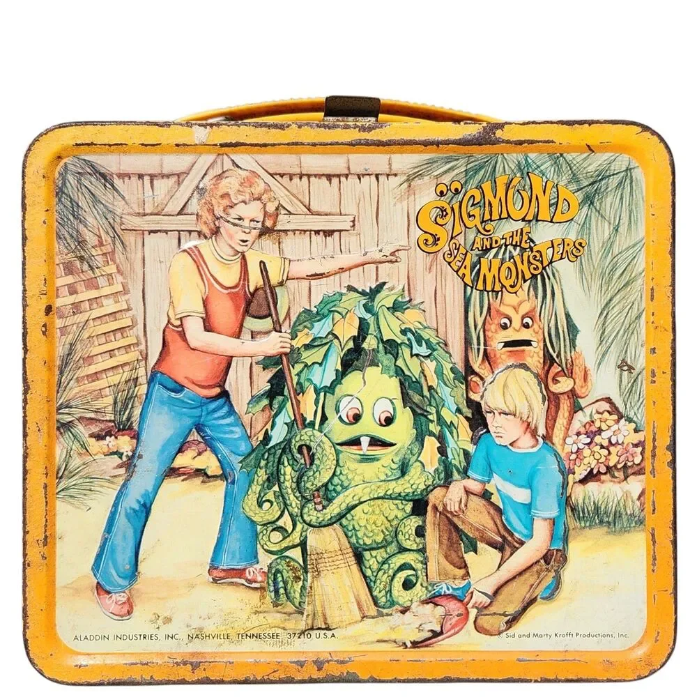 Vintage 1974 Sigmund & The Sea Monsters Lunchbox Aladdin Industries No Thermos